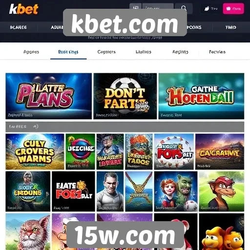 Variedade de jogos disponíveis no kbet.com